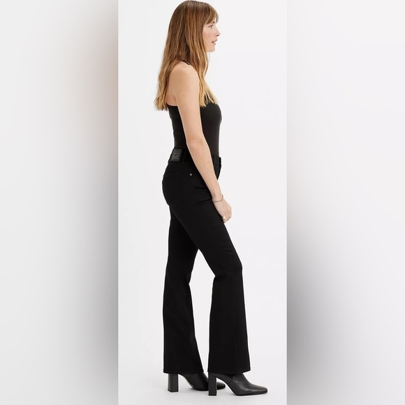 LEVI’S 725 Sz 28 High Rise Bootcut Sculpt Technology Fabric Jeans Black NEW - Picture 2 of 15